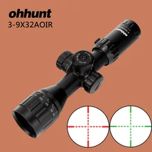 ohhunt 3-9X32 AOIR компактные охотничьи прицелы мил дот РГ подсветкой оптический прицел Парусность с замком Высота сброса прицелы оптика 