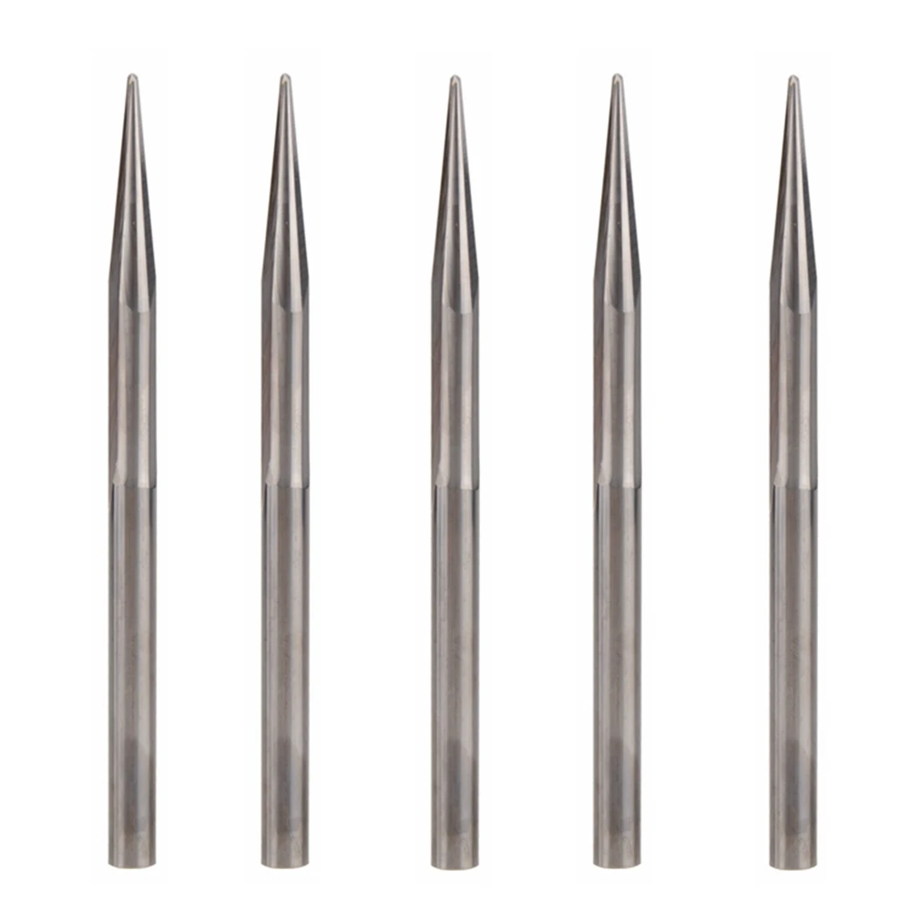 

5Pcs 6mm*10D*R0.5*100L CNC carbide wood End Mill,woodworking insert router bit,Taper ball nose milling cutter,deep relief