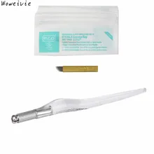 High Quality Microblading Permanent 3D Makeup Eyebrow Pen 50pcs Tattoo Needle Pen Kit Tattoo Set Wholesale Free Shipping
