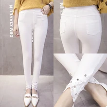 4xl plus size pants women spring autumn 2016 bermuda feminina fashion white black purple leggings panty long pants female A1460