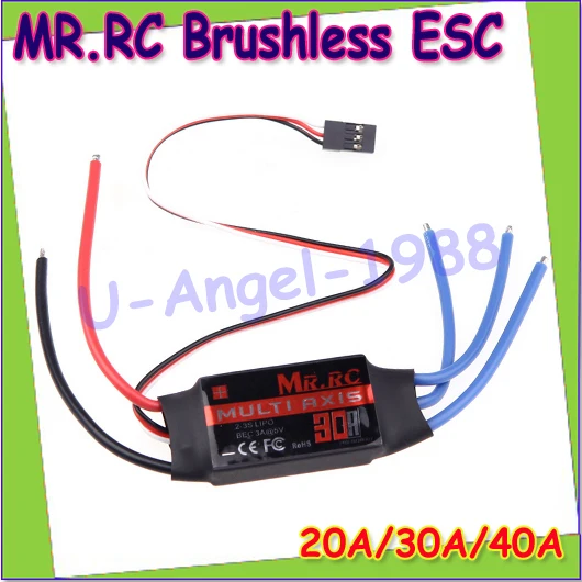 

1 piece MR.RC 20A 30A 40A Brushless ESC Electronic Speed Controller for F450 RC Multicopter Quadcopter Free shipping