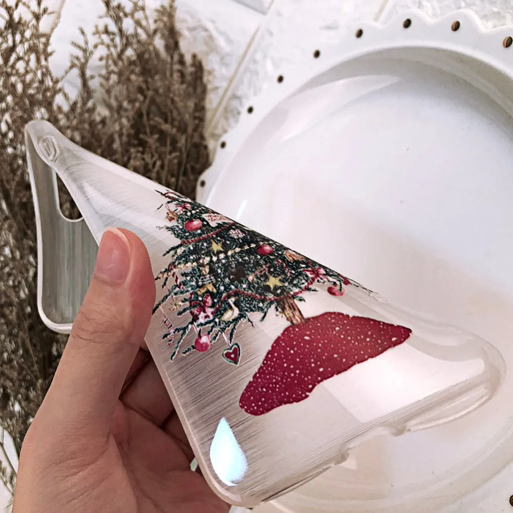 Christmas Decorations Phone Case For Fundas Iphone 8 7 Plus Tpu