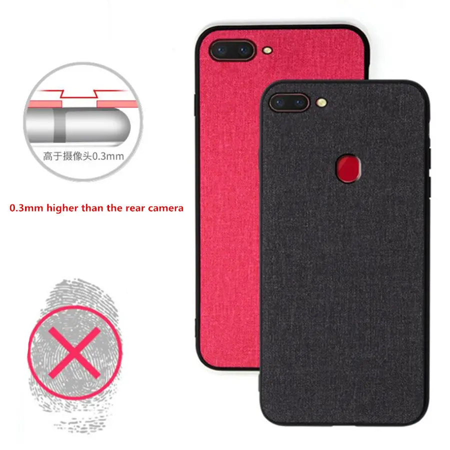 

Case For OPPO R15 R15 PRO F7 F9 PRO Fashion Fabric Back Skin Soft TPU Hard PC Cover FOR OPPO F7 F9 PRO TPU+PC Cloth Case