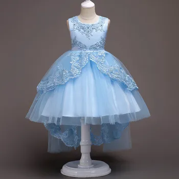 

2018 Princess Flower Girl Dress Organza Tutu Wedding Birthday Party Dresses for Girls Children's Costume Teenager Prom GDR426