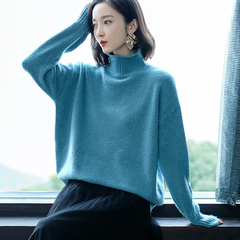 ^*Best Offers XL Brand Women Thicken Short Sweater 2019Fall Winter Sweater New Solid Color Turtleneck Sweater Loose Wild Bottoming Pullover XL ^*Best Offers XL Brand Women Thicken Short Sweater 2019Fall Winter Sweater New Solid Color Turtleneck Sweater Loose Wild Bottoming Pullover XL