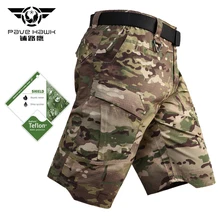 Мужские шорты-карго в стиле милитари, крутые камуфляжные летние хлопковые повседневные мужские шорты, удобная брендовая одежда, камуфляжные мужские шорты-Карго