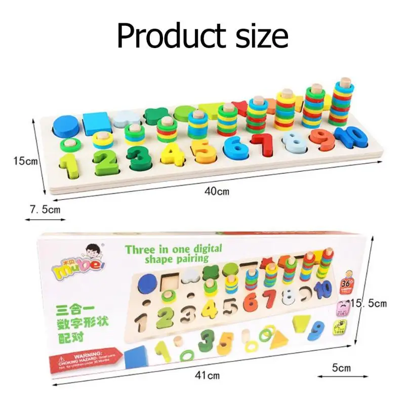 Детский деревянный Монтессори, игрушка, обучающая подсчитывать цифры, совпадающие с цифровой формой, раннее образовательное обучение математические игрушки, подарки