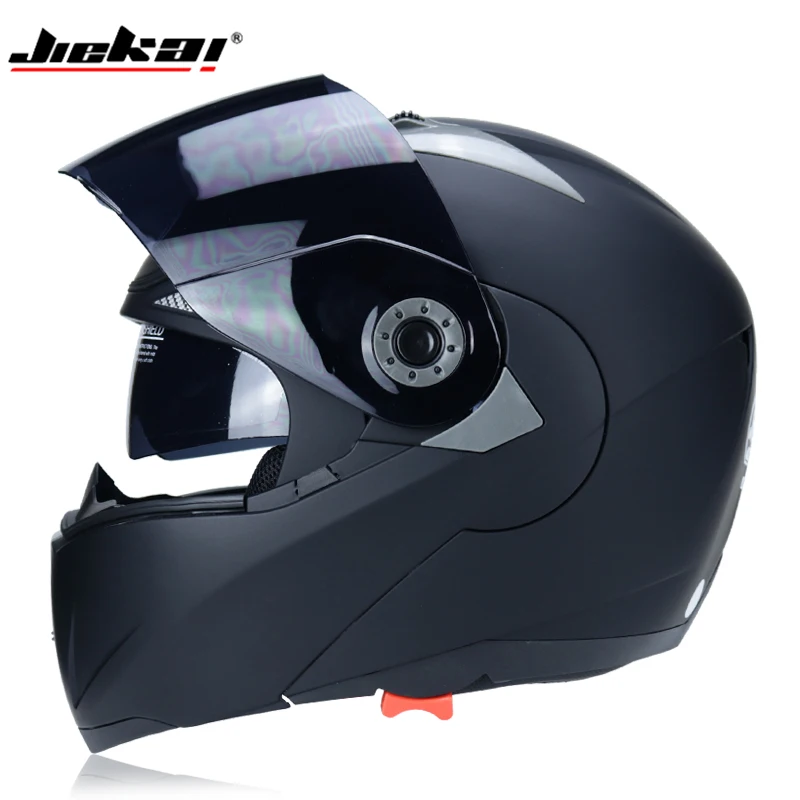 JIEKAI новейший модульный флип мото rcycle шлем casco moto с двумя линзами capacete da moto cicleta с внутренним солнцезащитным козырьком DOT 105 - Цвет: b2