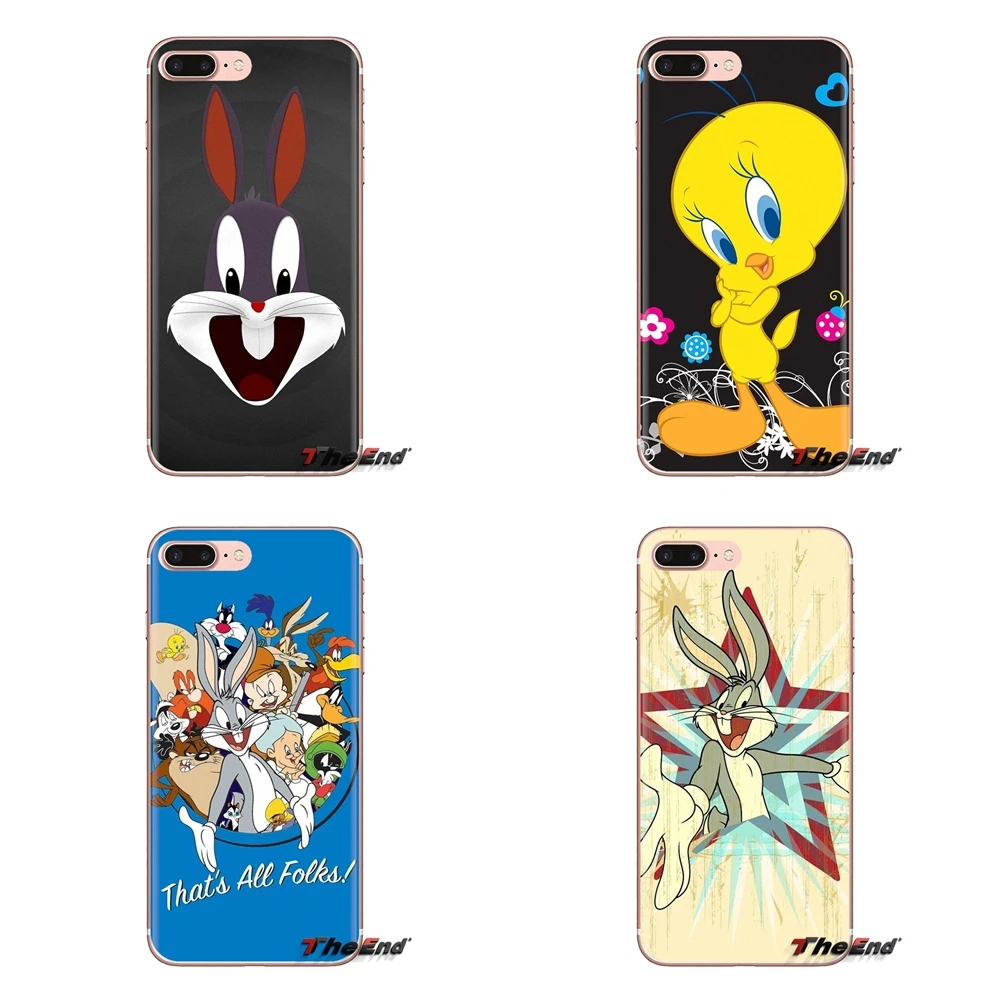 Мягкие прозрачные чехлы для Xiaomi Mi3 Samsung A10 A30 A40 A50 A60 A70 Galaxy S2 Note 2 Grand Core Prime Bugs Bunny Tunes |