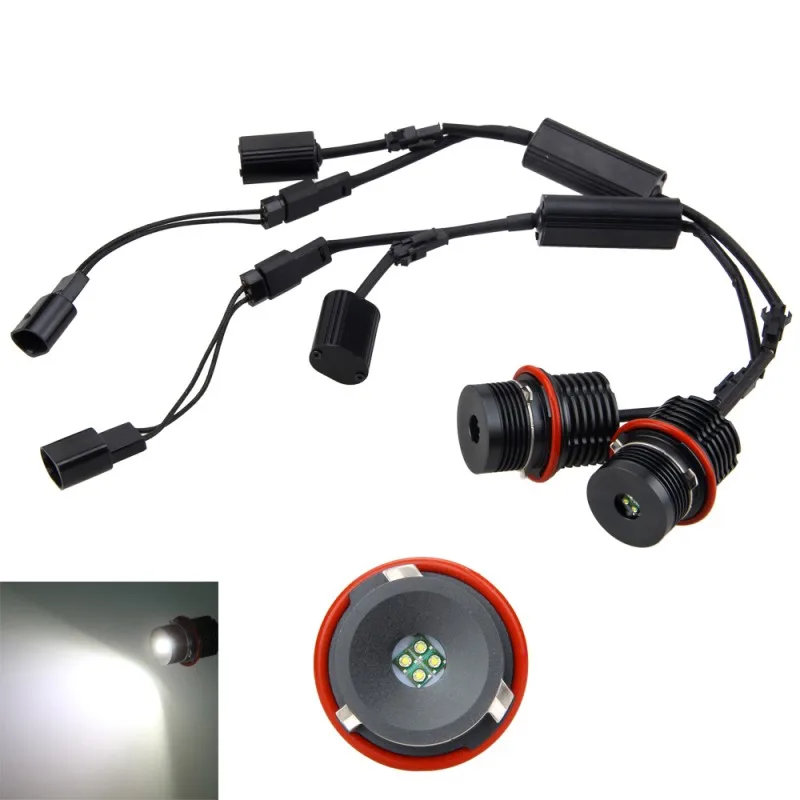 

2PCS 80W Error Free LED Angel Eyes Halo Ring Light Bulbs For E39 E53 E60 E63