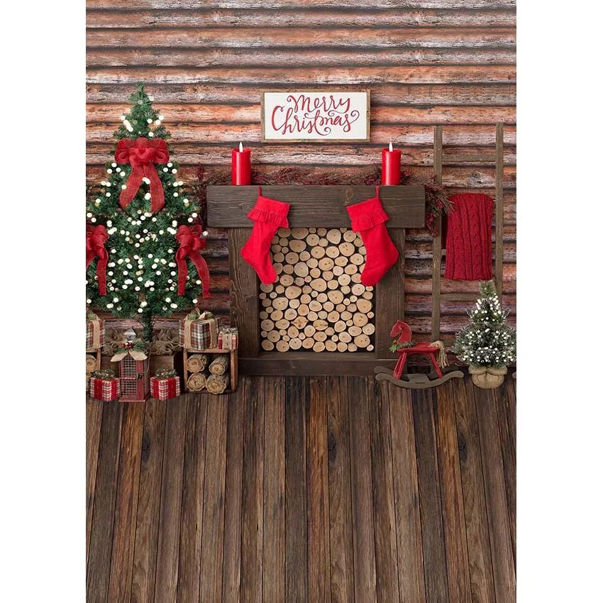 Виниловый фон для фотосъемки с изображением рождественского снеговика серой деревянной стены снежинки