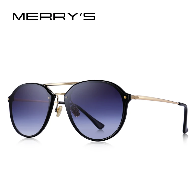 MERRYS дизайн женские классические ретро овальные Солнцезащитные очки женские трендовые солнечные очки розовые зеркальные линзы UV400 защита S6414 - Цвет линз: C01 Gray