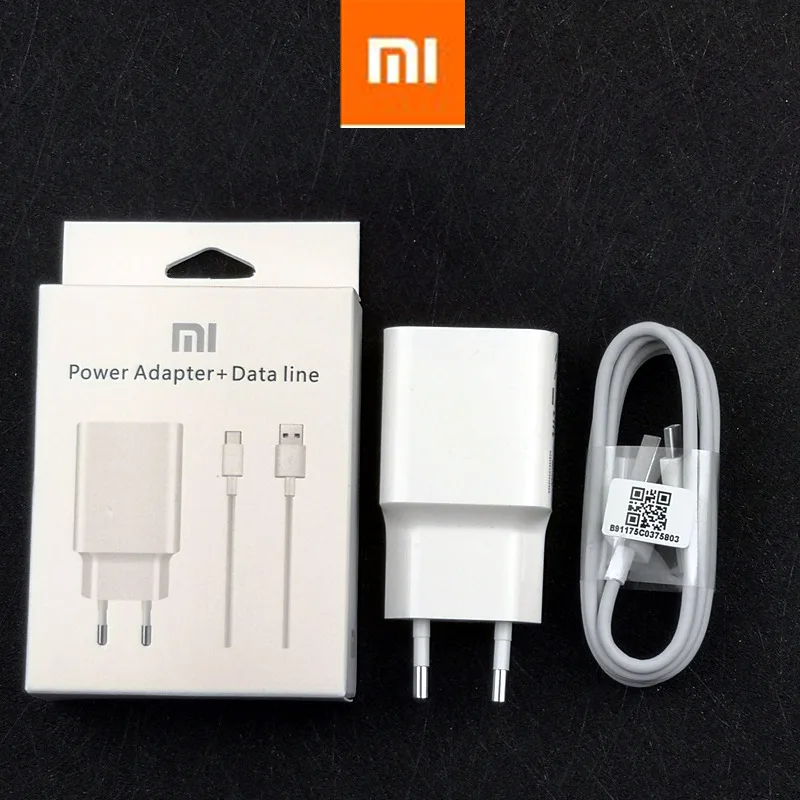 

Original QC 3.0 EU power adapter xiaomi Fast Charger For mi 8 se lite a2 a1 mix 2 2s 3 max 6 6x 5 5s mi8 mi6 mi5s Usb C cable