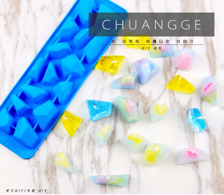 CHUANGGE свечи ручной работы DIY Плесень 15 Отверстия режущей поверхности силиконовые формы для ароматерапии гипсовую форму