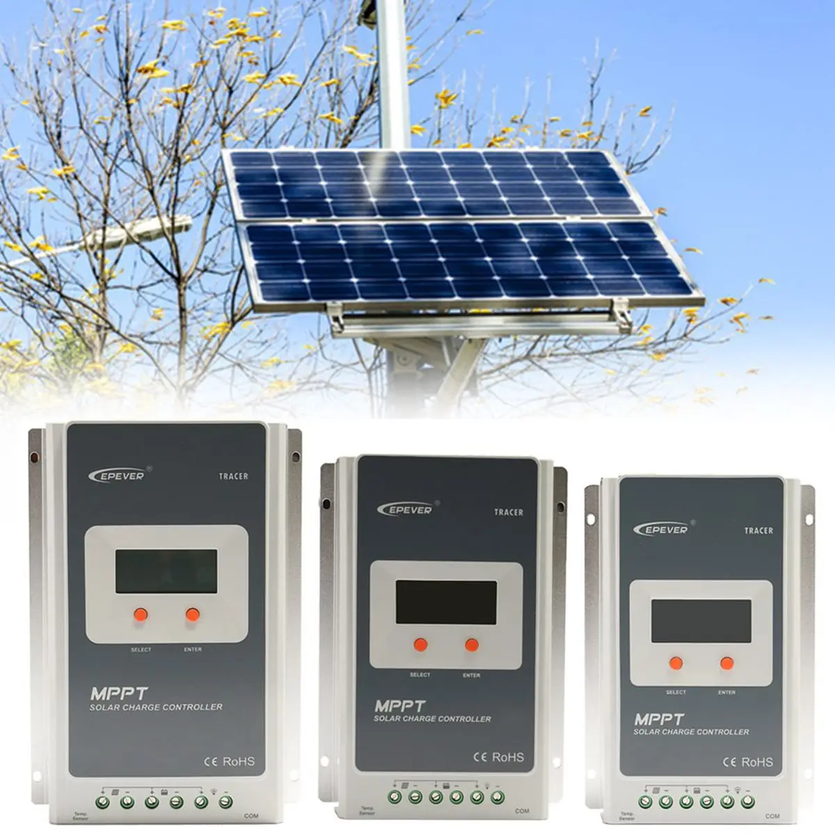 

MPPT 12/24V 20A 30A 40A LCD Solar Charge Controller Battery Regulator Multiple Load Control Modes Accurately Recognizing