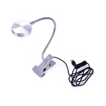 

1pcs USB Flexible LED Clip-on Beside Table Desk Lamp Stand Clip Computer Reading Light Book Light Student Dormitory Desk Lamps