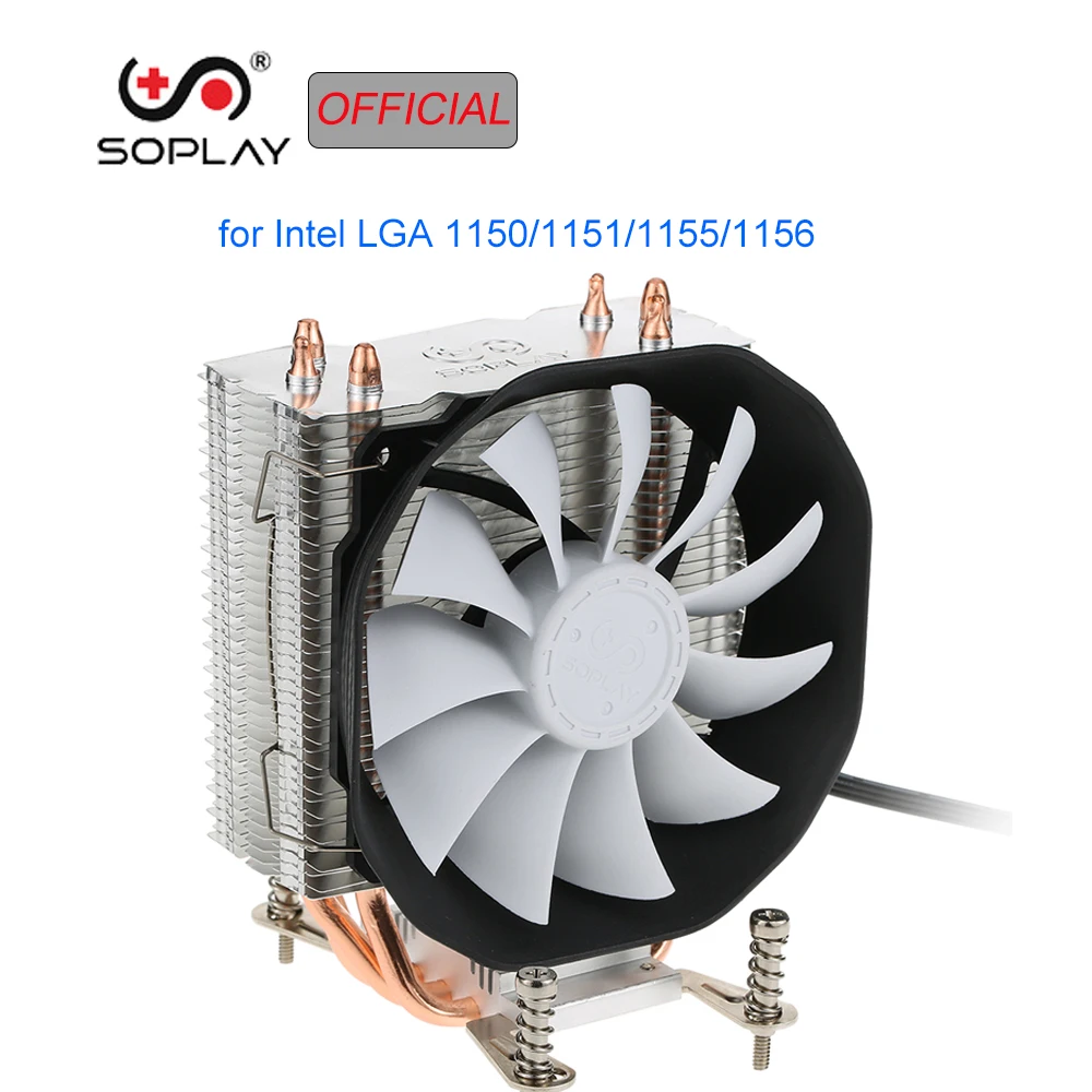 

SOPLAY CPU Cooler 3 Heatpipes 4pin 115mm PWM Fan Cooler 4 Lines PC for Intel LGA 1150 1151 1155 1156 CPU Cooling Radiator Fan