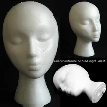 Женский стирофомовый манекен парик очки демонстрационная стойка для шляп популярная головка из вспененного материала модель