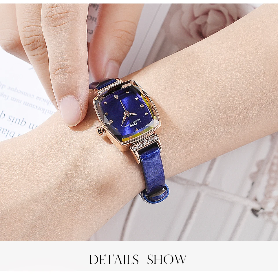 2018 Female Watch Purple Small Luxury Fashion Rectangular Watches for Women 07