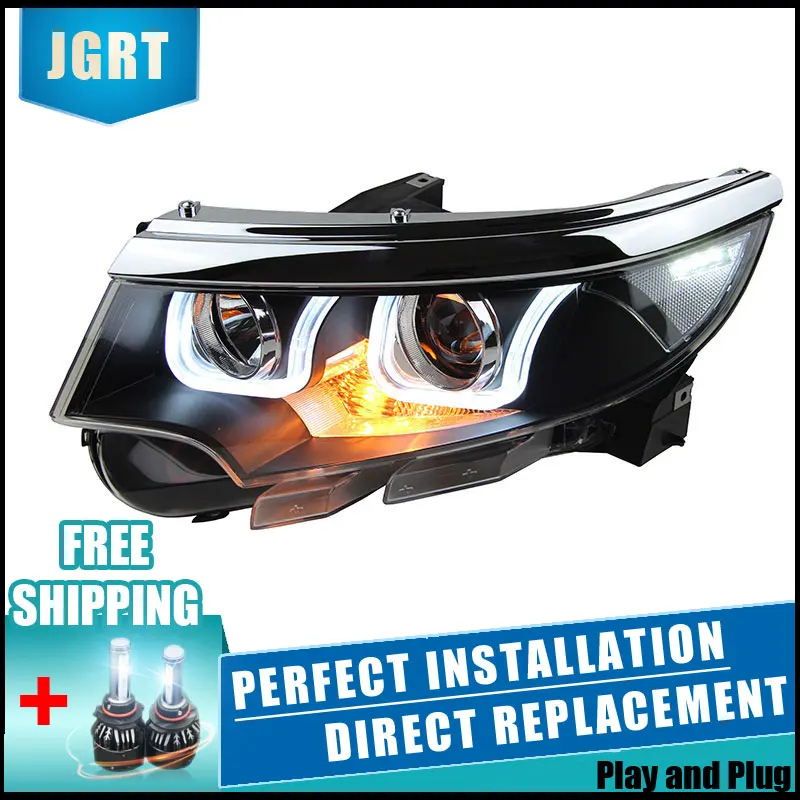  2PCS LED Headlights For Ford Edge 2013-2014 Car Led Lights Double Xenon Lens Car Accessories Daytim - 32905980346