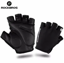 ROCKBROS Cycling Gloves Half Finger Bike Gloves Shockproof Breathable MTB Mountain Bicycle Gloves Men Sports Cycling