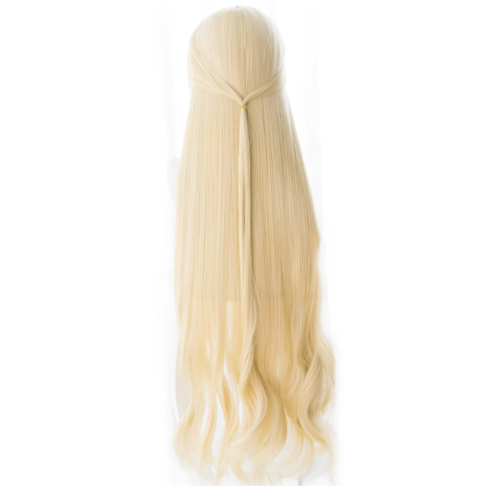 Goblin Slayer Onna Shinkan косплей парик 100 см Желтые термостойкие синтетические волосы на Хэллоуин Косплей парики
