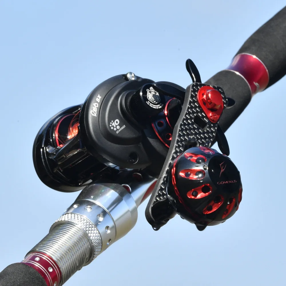 Gomexus Reel Power Handle Carbon For Shimano Curado Banax Daiwa Abu Garcia Doyo Lews 8x5mm Baitcasting Reel 75mm As Description