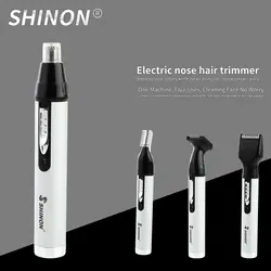 SHINON машинка для стрижки волос в носу 4 в 1 USB Электрический Ухо лице машинки для стрижки волос Нержавеющая сталь лезвия стрижки волос в носу