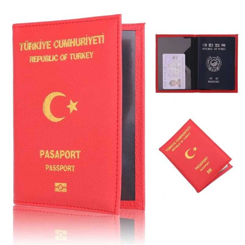 New Turkey Passport Cover for Women Cute Passport Holder Travel Wallet Card Passport Holder Document Organizer for Turkey