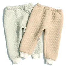 Теплые зимние леггинсы для малышей из органического хлопка в винтажном стиле; комбинезон в клетку для новорожденных; штаны для мальчиков и девочек; тренировочные штаны; леггинсы