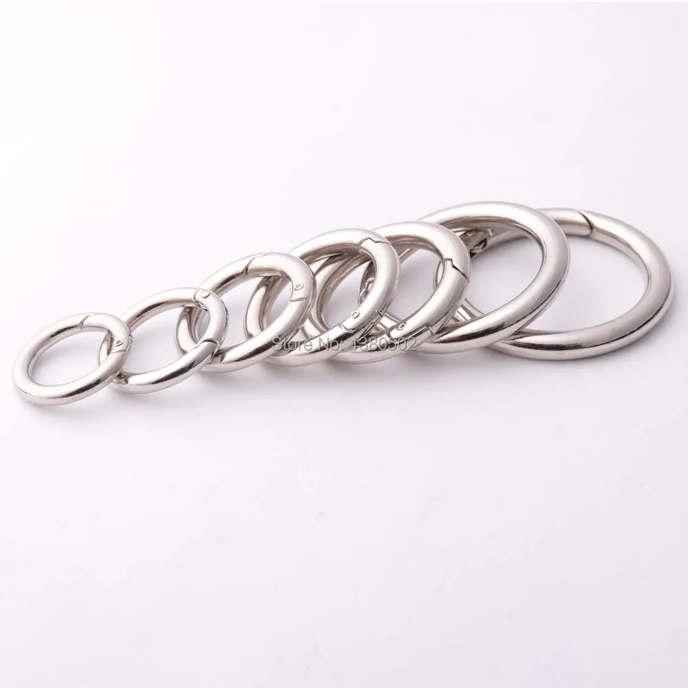 10pcs/lot 20/28/35/45/50/61/72mm Spring Gate Ring Gold and nickel 