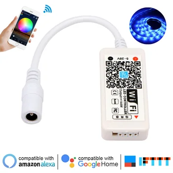 

DC 5V-28V Magic Home LED WiFi Controller IOS Android Control Smart Alexa Google Assistant For All Kinds Of RGB LED Lamps