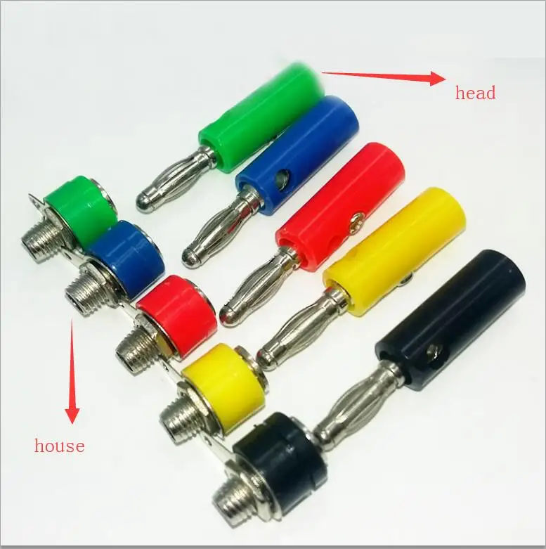 

5pcs 4mm Banana Plug Male and Female to Insert Connector Banana Pin DIY Model Part