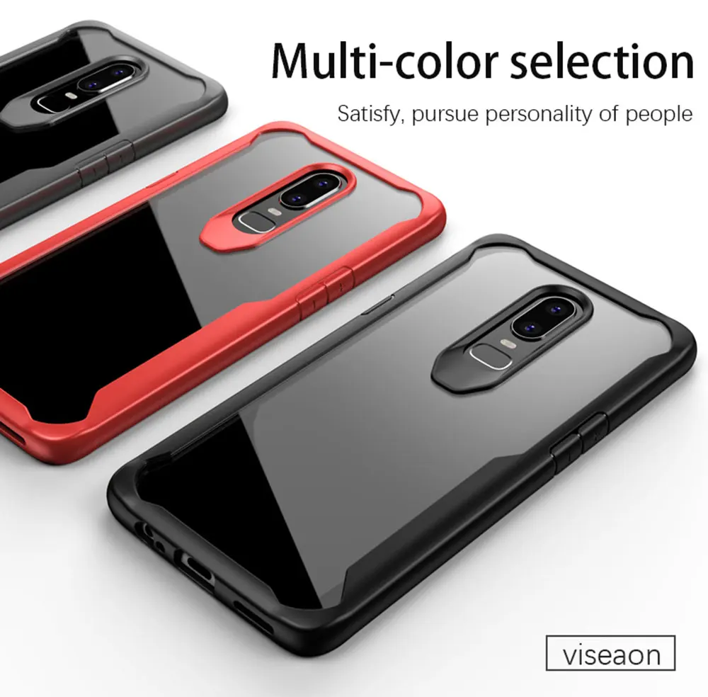 

IDOOLS Case for Oneplus 6 Cover Anti-knock Clear Phone Cases For OnePlus 6 Soft TPU Silicone Back Cover Protective Bags 6.28''