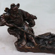 Китай Китайский Фэншуй Бронзовый Чжун Куй ChungKuel Бог Поймать демон Дьявол Статуя