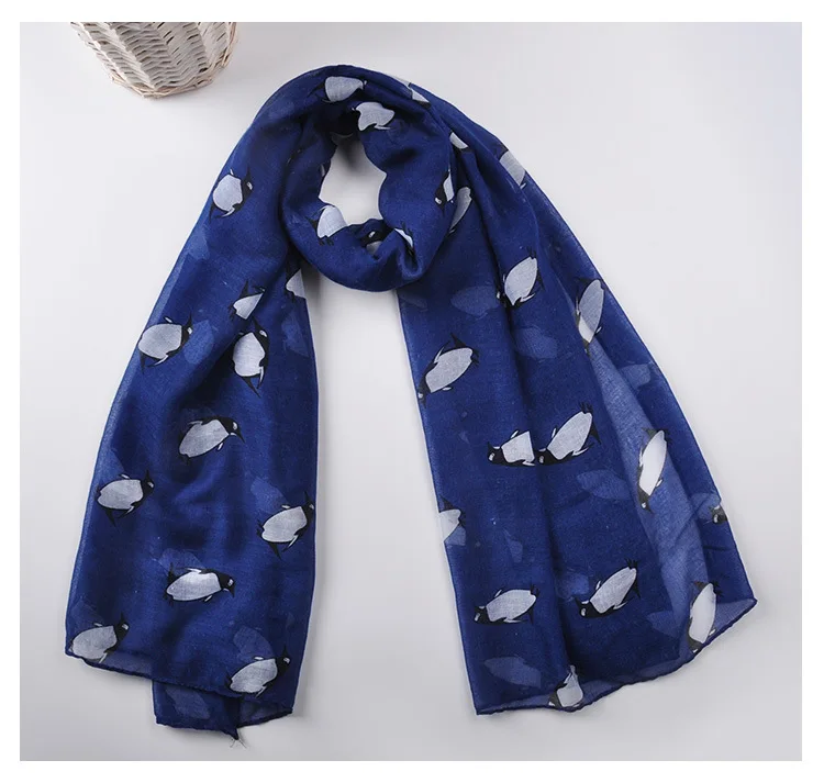 2016 woman scarves new fashion Cute little penguin Bali scarf yarn