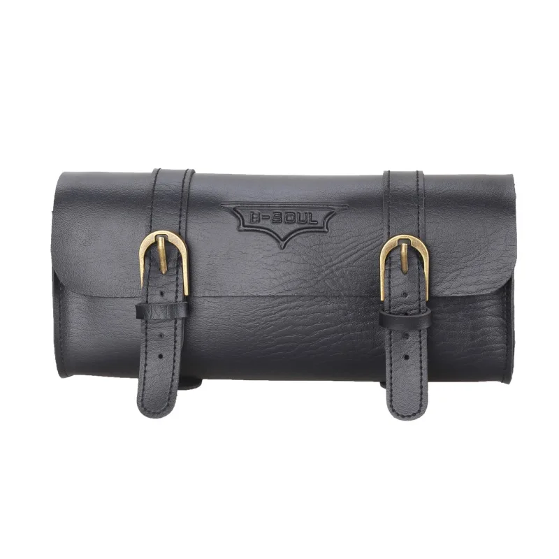 Perfect B-soul Retro Bicycle Tail Bag Functional Waist PU Leather Cycling Bag Saddle Rear Pannier Personalized Riding Vintage Bike Bag 1