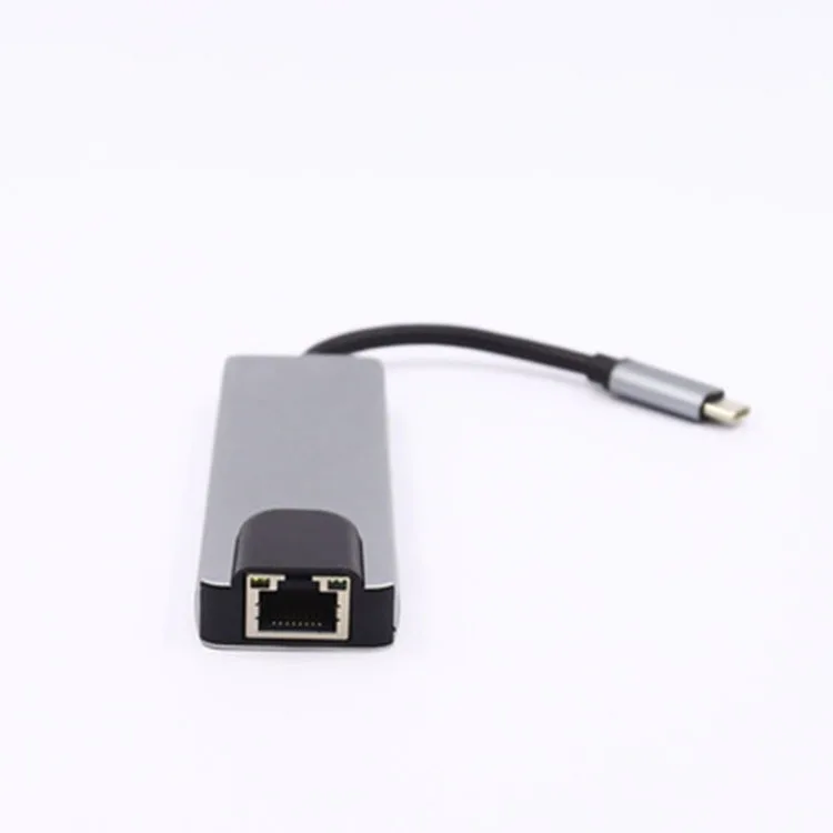 5 в 1 Тип usb C концентратор Hdmi PD USB C концентратор к Gigabit Ethernet Rj45 сетевой адаптер Thunderbolt 3 Macbook Pro USB-C Зарядное устройство Порты и разъёмы