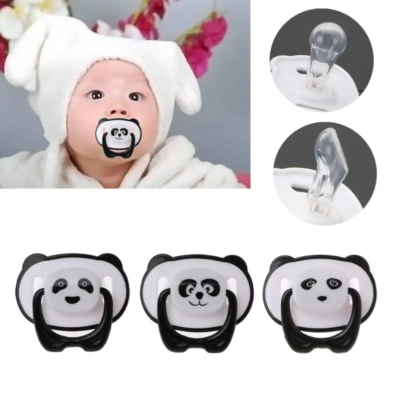 

Lovely Panda Newborn Baby Silicone Orthodontic Soother Dummy Pacifier Infant Nipple Holders Accessories Baby Shower Gift