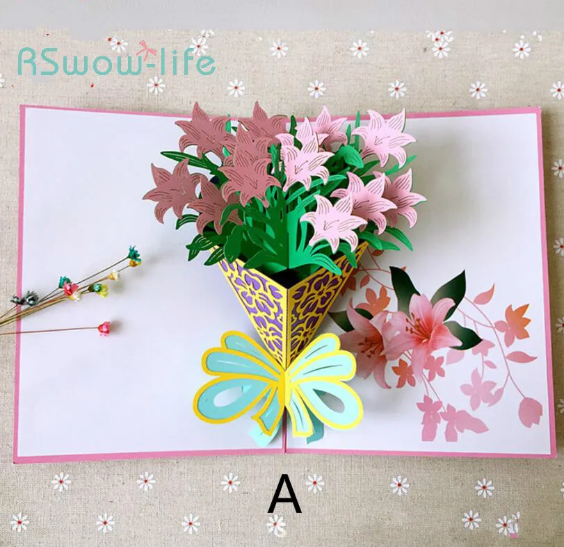 

Gardenia Stereo Greeting Card Creative Birthday Gift Girlfriend's Paper Carving Artwork Party Gift