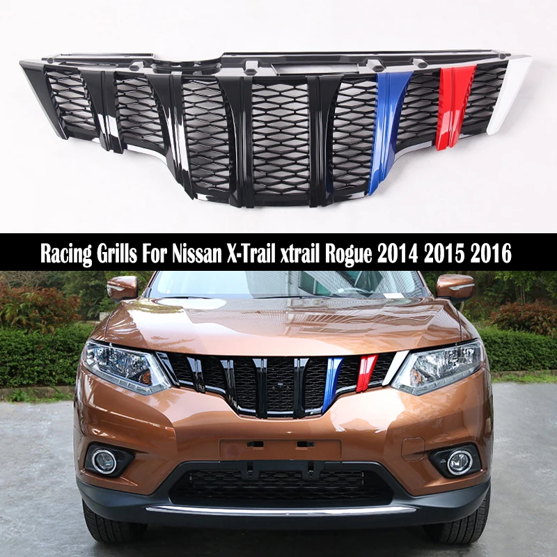 

Car Racing Grills For Nissan X-Trail xtrail Rogue 2014 2015 2016 Radiator Mesh Front Hood Bumper Grille Modify