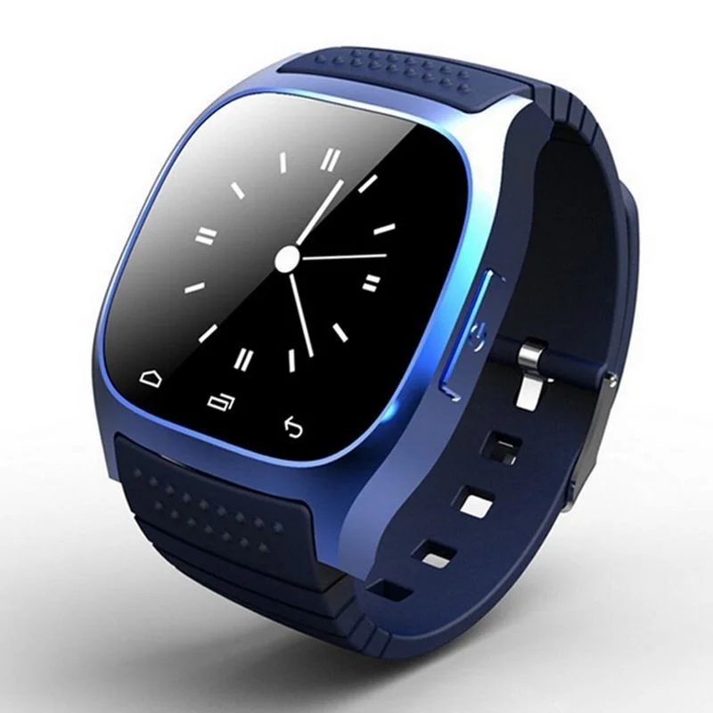 Спортивные смарт часы с поддержкой bluetooth. Роскошные часы с функцией набора SMS, напоминания, шагомер. Для Samsung LG HTC IOS Android - Цвет: Blue Bulk Pack