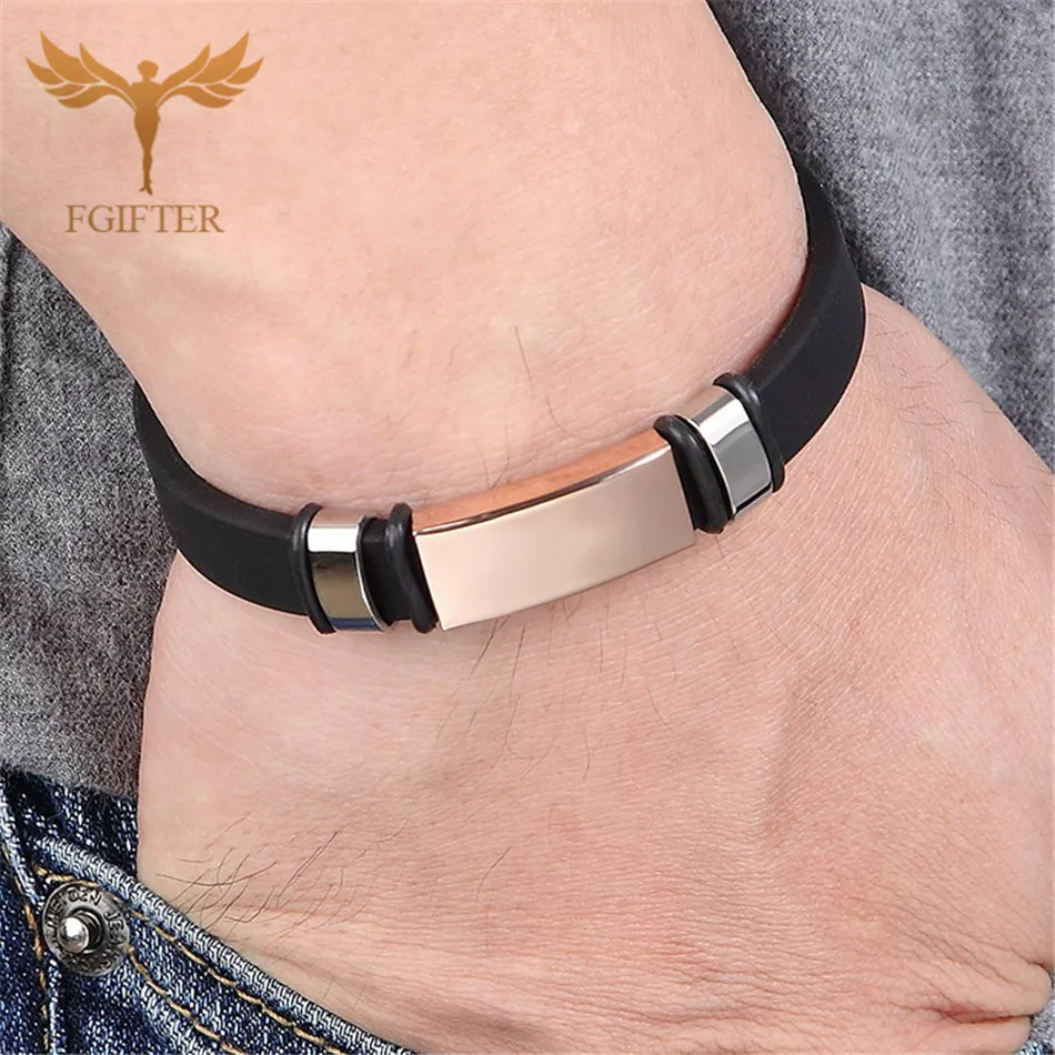 

Boho Cuff Bracelet Rose Gold Color Stainless Steel Jewelry Accessories Men Women Adjustable Black Bangle