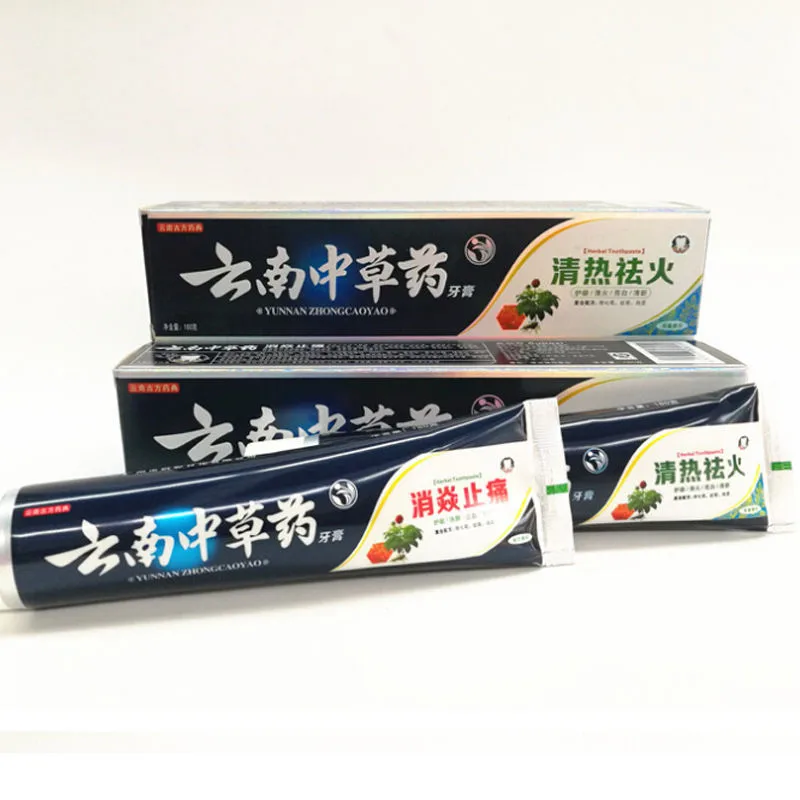 Зубная паста Юньнань байяо 180 отбеливающая зубная паста|yunnan baiyao toothpaste|black