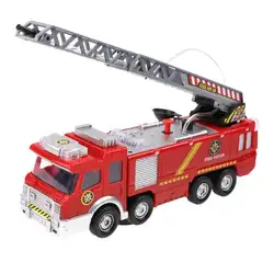 Распыления Воды пожарный автомобиль модель игрушки моделирование электрическая пожарная машина игрушка с яркими огнями дети автомобиля