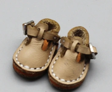 1 пара Obitsu11 ручная работа кожаная обувь милая обувь для OB11 Holala 1/12 BJD куклы аксессуары обувь для кукол - Цвет: beige