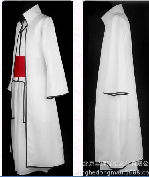 Халат кимоно Aizen Sousuke 4 го капитана Хэллоуина с блестящей накидкой халат для