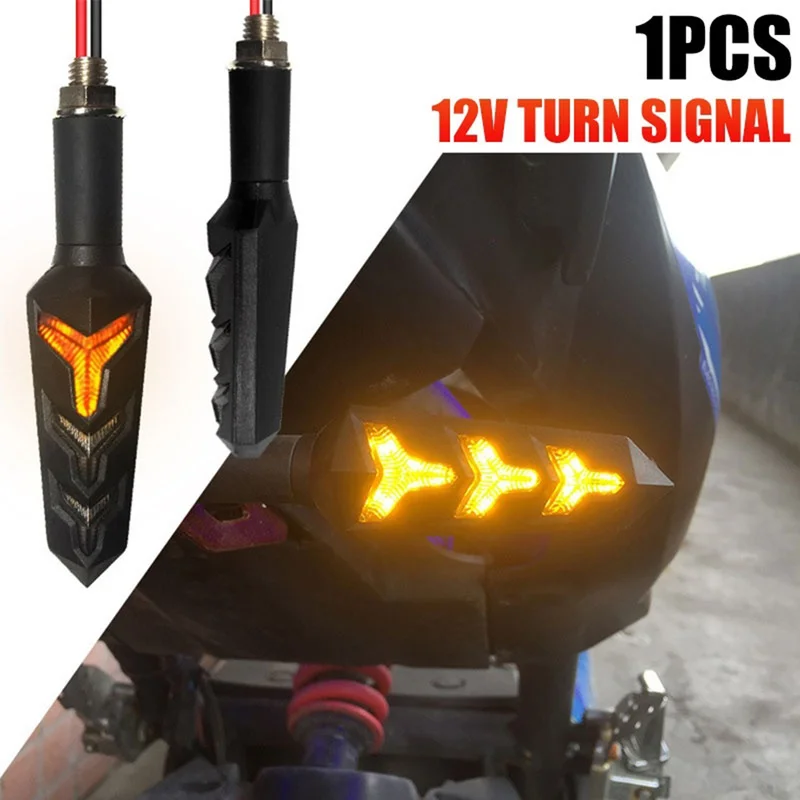 

2pcs Motorcycle Flowing Water Blinker Turn LED Signal Lights Flashers Directional Motorcycle Flexible Tail Indicator Accessories