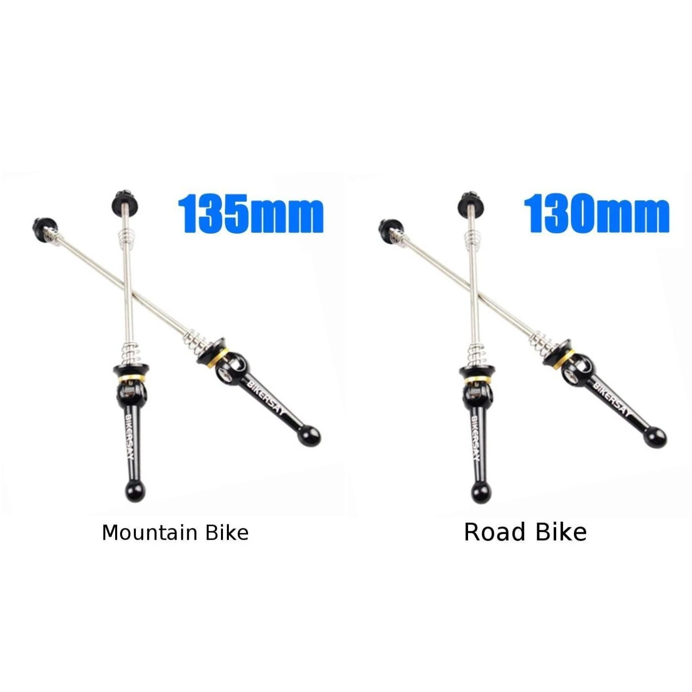 1 pair Bike Skewers Black Ultra light Front rear Set Aluminum alloy MTB Quick release Components