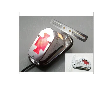 

Cross Flame Tail Light License Plate Light Bracket Integrated For Yamaha VStar 400 650 1100 1300 Virago Xv 250 535 750 1100 Road